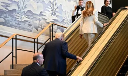ONU diz que cinegrafista de Trump pode ter parado escada rolante sem querer Em tom de brincadeira, presidente reclamou de falha durante discurso na Assembleia Geral da organização