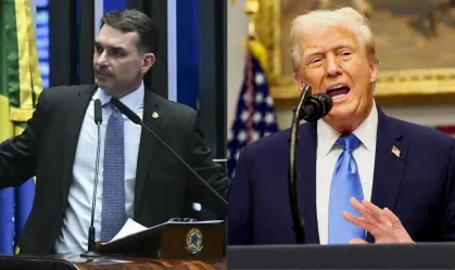 Com agenda apertada de Trump, Flávio avalia estender viagem aos EUA O americano não incluiu o senador brasileiro em agenda oficial desta terça-feira