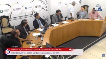 OBRAS ATRASADAS DO MODAL  Vídeo - Secretário deixa audiência do BRT na AL; 'isso vai me infartar'